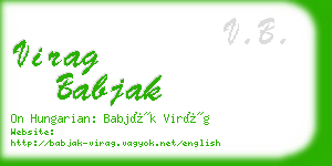 virag babjak business card